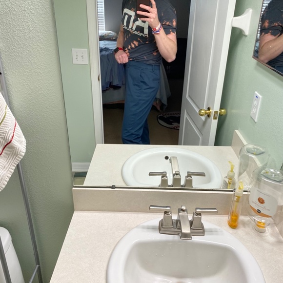 MUST GO!!! WORN ONCE - MENS GAP KHAKI SKINNY 34 X 34 TURQUOISE BLUE/GREEN - Picture 3 of 8